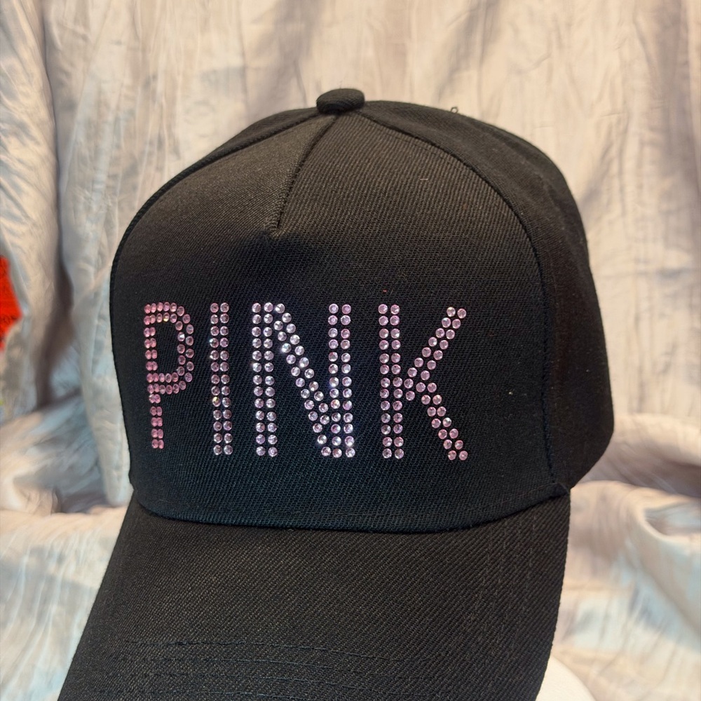 Black PINK Embellished Cap